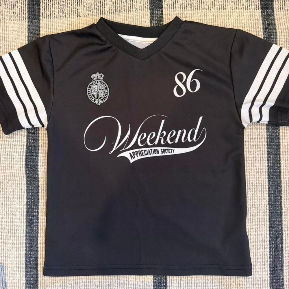 Cotton-on Black and White "Weekend Appreciation" jersey